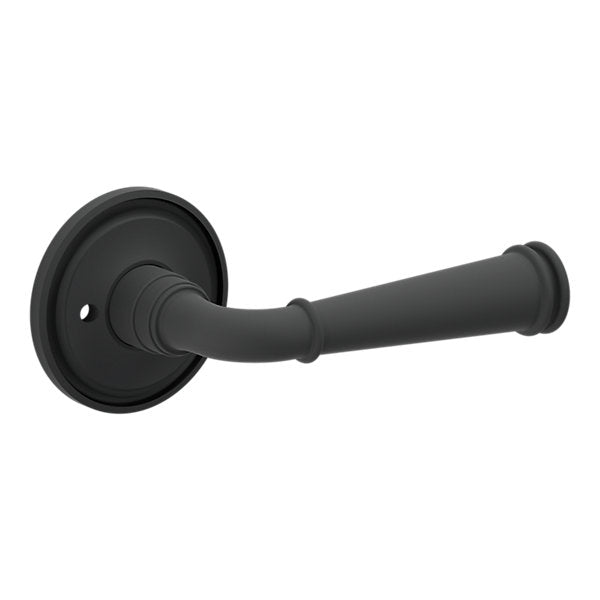 Baldwin Hardware Manija L033 Briarcrest con Roseta 5070 — Negro satinado — Privacidad