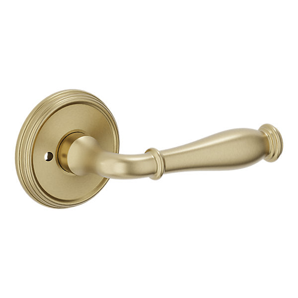 Baldwin Hardware Manija L034 Nashville con Roseta 5078 — Latón satinado Lifetime — Privacidad