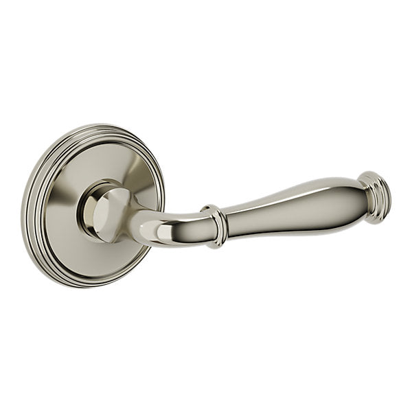 Baldwin Hardware Manija L034 Nashville con Roseta 5078 — Níquel pulido Lifetime — Paso
