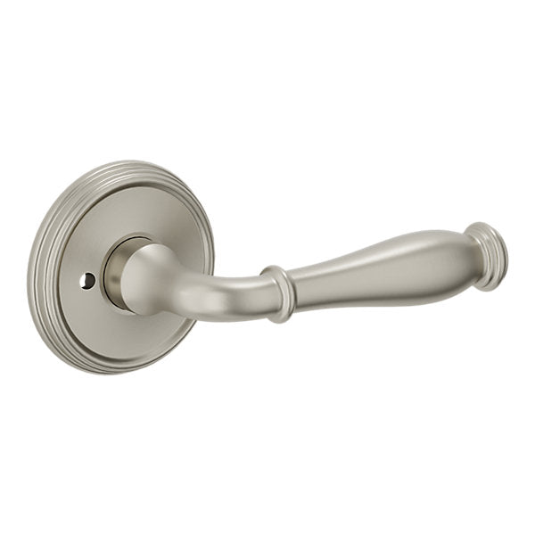 Baldwin Hardware Manija L034 Nashville con Roseta 5078 — Níquel satinado Lifetime — Privacidad
