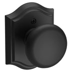 Baldwin Hardware Reserve Perilla Round — Negro satinado — Traditional Arch — Dummy completo