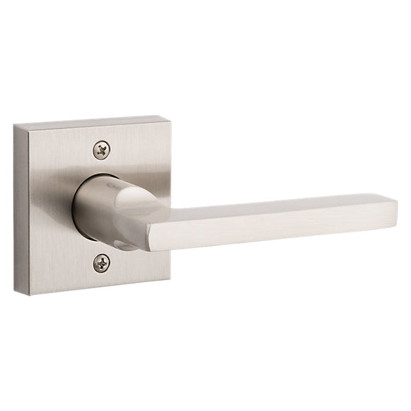Baldwin Hardware Reserve Manija Square — Níquel satinado — Contemporary Square — Dummy completo