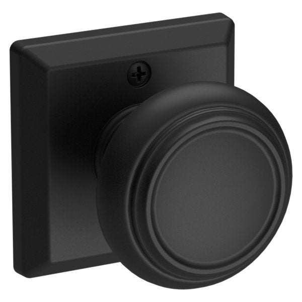 Baldwin Hardware Reserve Perilla Traditional — Negro satinado — Traditional Square — Dummy completo