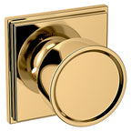 Baldwin Hardware Perilla K007 Hollywood Hills con Roseta R050 — Latón pulido Lifetime (PVD) — Privacidad