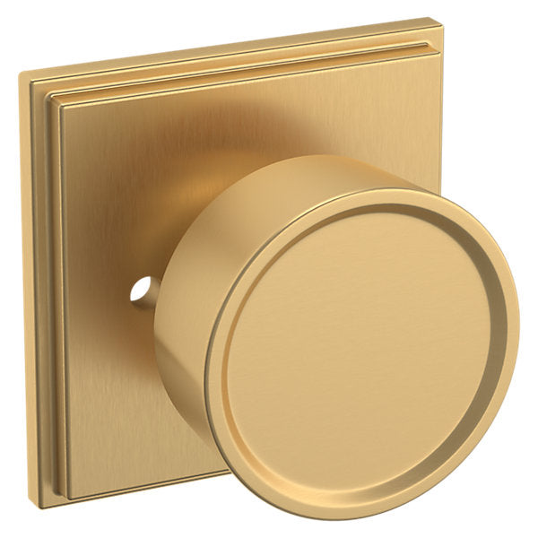 Baldwin Hardware Perilla K007 Hollywood Hills con Roseta R050 — Latón vintage — Privacidad