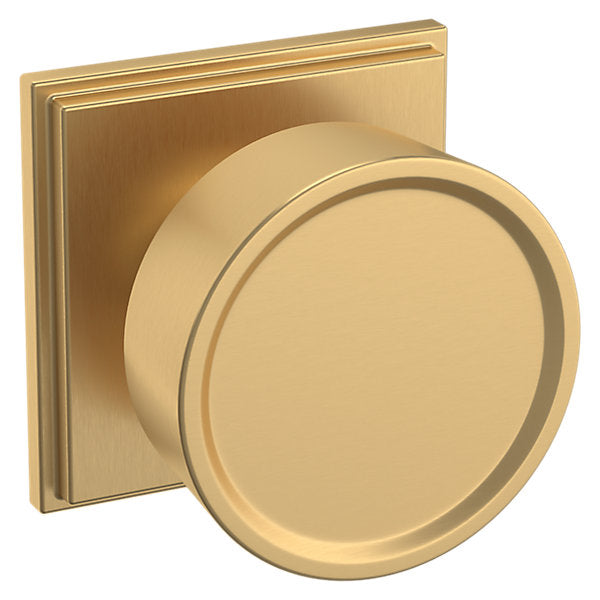 Baldwin Hardware Perilla K009 Hollywood Hills con Roseta R050 — Latón vintage — Privacidad