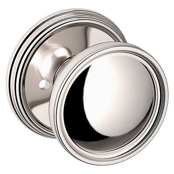 Baldwin Hardware Perilla K012 Tulip con Roseta 5078 — Níquel pulido Lifetime — Privacidad