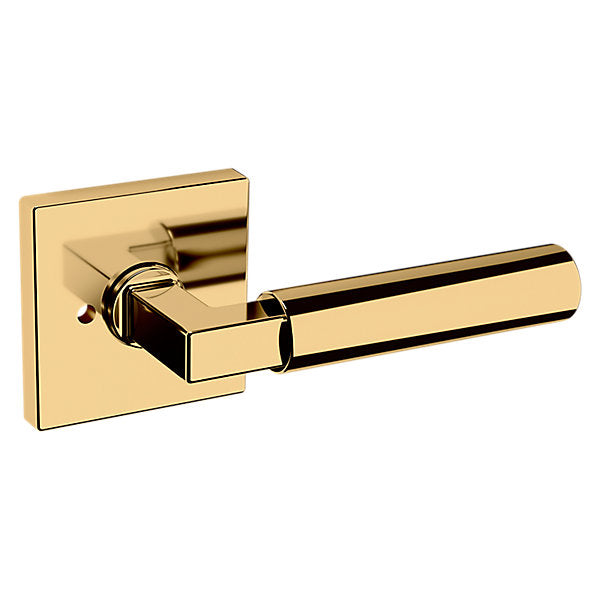 Baldwin Hardware Manija L029 Gramercy con Roseta R017 — Latón pulido Lifetime (PVD) — Privacidad