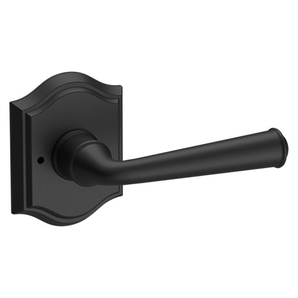 Baldwin Hardware Reserve Manija Federal — Negro satinado — Traditional Arch — Privacidad