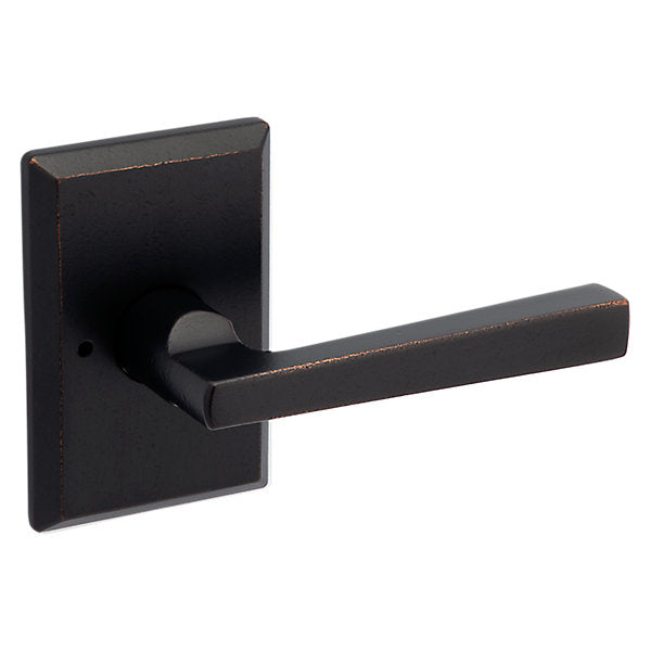 Baldwin Hardware Reserve Manija Taper — Bronce oscuro — Rustic Square — Privacidad
