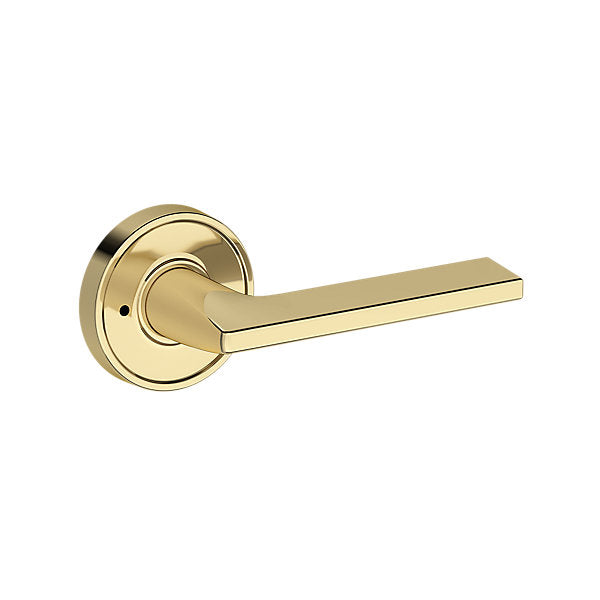 Baldwin Hardware Reserve Manija Anaheim Hills — Latón sin laca — Recessed Round — Privacidad