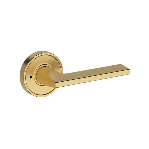 Baldwin Hardware Reserve Manija Anaheim Hills — Latón satinado Lifetime — Recessed Round — Privacidad