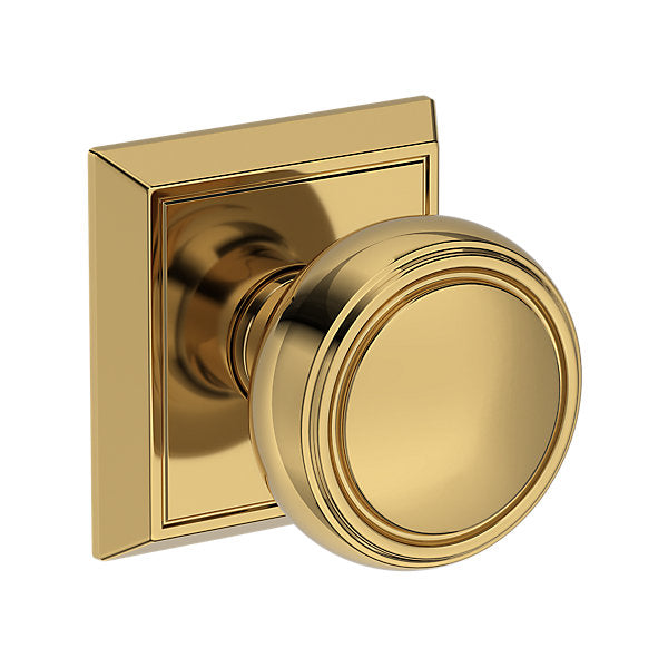 Baldwin Hardware Reserve Perilla Bremerton — Latón pulido Lifetime (PVD) — Chamfered Square — Paso