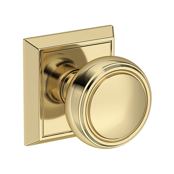 Baldwin Hardware Reserve Perilla Bremerton — Latón sin laca — Chamfered Square — Paso