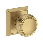 Baldwin Hardware Reserve Perilla Bremerton — Latón satinado Lifetime — Chamfered Square — Paso