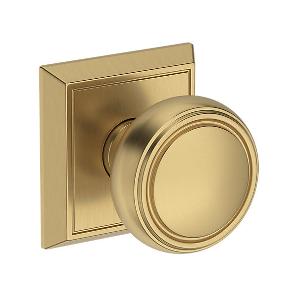 Baldwin Hardware Reserve Perilla Bremerton — Latón satinado Lifetime — Chamfered Square — Paso