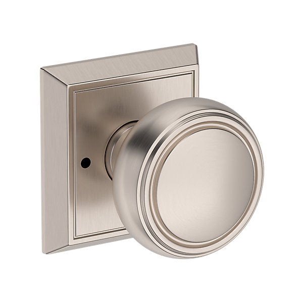 Baldwin Hardware Reserve Perilla Bremerton — Níquel satinado — Chamfered Square — Privacidad