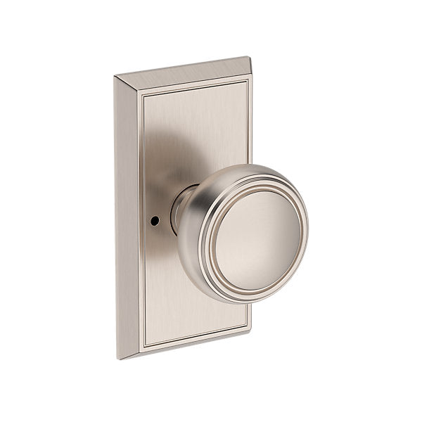 Baldwin Hardware Reserve Perilla Bremerton — Níquel satinado — Chamfered 5 — Privacidad