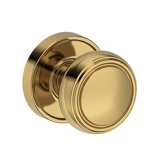 Baldwin Hardware Reserve Perilla Bremerton — Latón pulido Lifetime (PVD) — Recessed Round — Paso