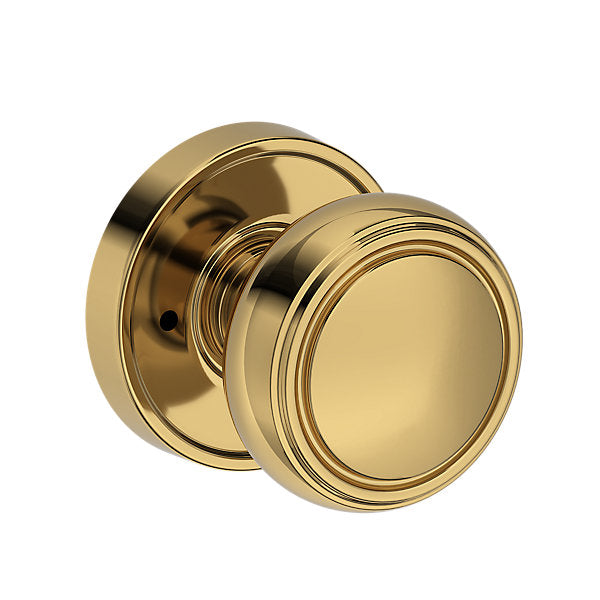 Baldwin Hardware Reserve Perilla Bremerton — Latón pulido Lifetime (PVD) — Recessed Round — Privacidad