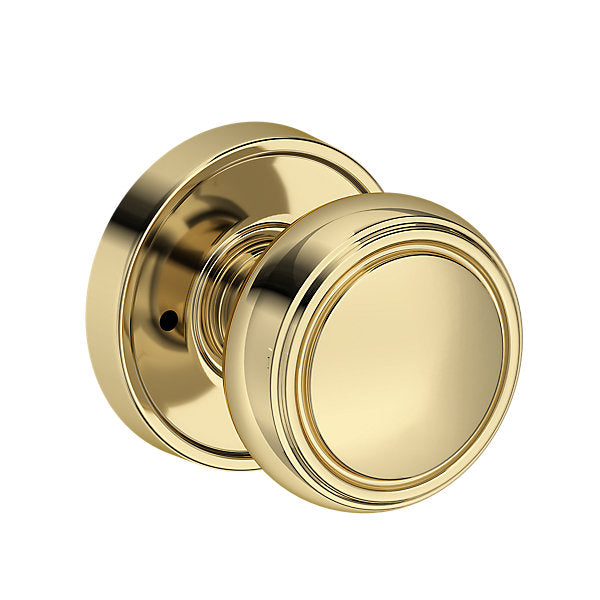 Baldwin Hardware Reserve Perilla Bremerton — Latón sin laca — Recessed Round — Privacidad