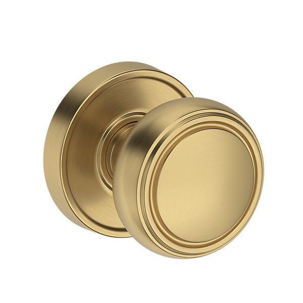 Baldwin Hardware Reserve Perilla Bremerton — Latón satinado Lifetime — Recessed Round — Paso