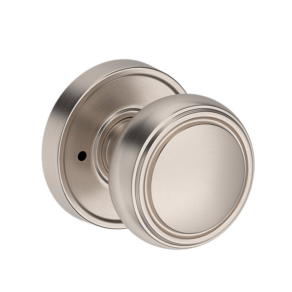 Baldwin Hardware Reserve Perilla Bremerton — Níquel satinado — Recessed Round — Privacidad