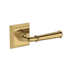 Baldwin Hardware Reserve Manija Dunsmoor — Latón pulido Lifetime (PVD) — Chamfered Square — Paso