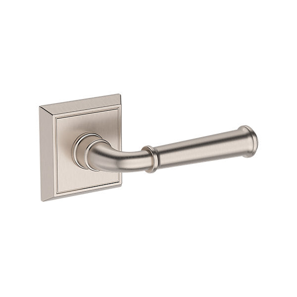 Baldwin Hardware Reserve Manija Dunsmoor — Níquel satinado — Chamfered Square — Paso