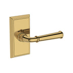 Baldwin Hardware Reserve Manija Dunsmoor — Latón pulido Lifetime (PVD) — Chamfered 5 — Paso