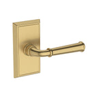 Baldwin Hardware Reserve Manija Dunsmoor — Latón satinado Lifetime — Chamfered 5 — Paso