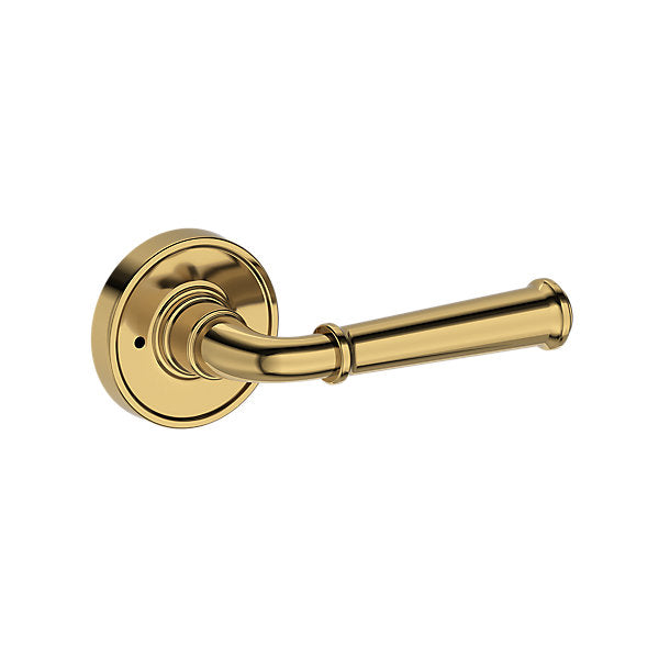 Baldwin Hardware Reserve Manija Dunsmoor — Latón pulido Lifetime (PVD) — Recessed Round — Privacidad