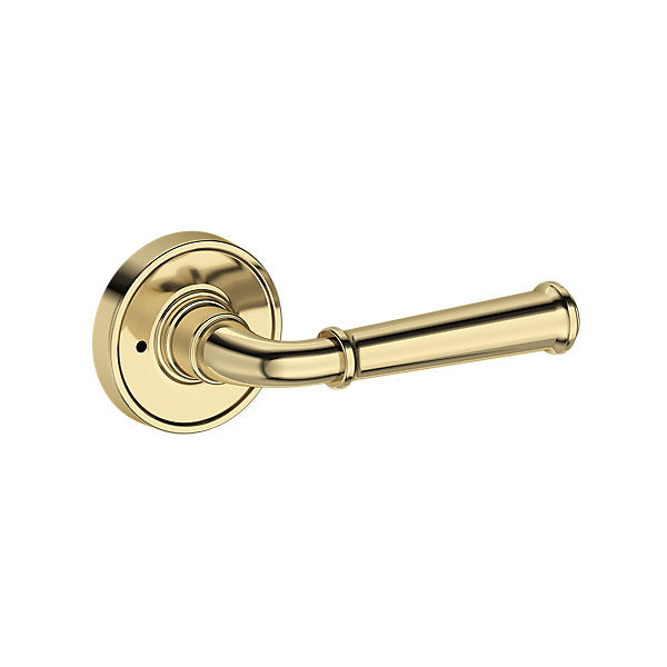 Baldwin Hardware Reserve Manija Dunsmoor — Latón sin laca — Recessed Round — Privacidad