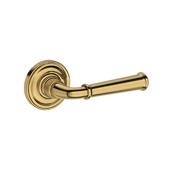 Baldwin Hardware Reserve Manija Dunsmoor — Latón pulido Lifetime (PVD) — Traditional Round — Paso