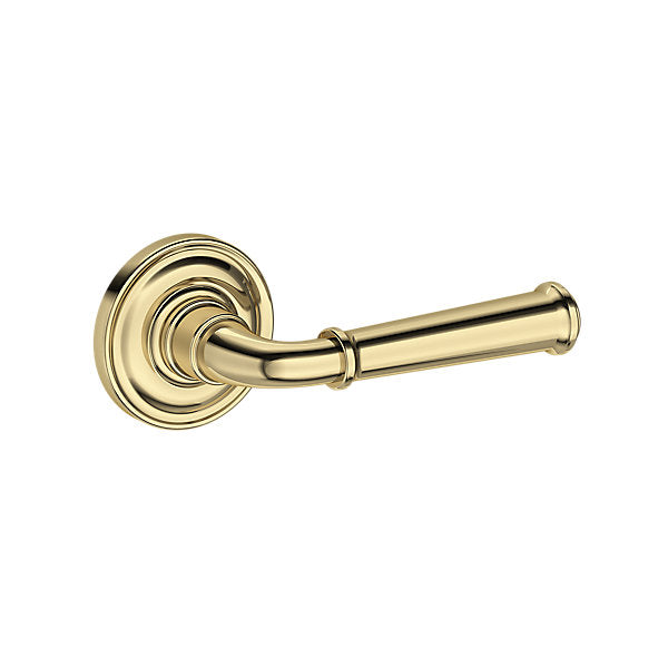 Baldwin Hardware Reserve Manija Dunsmoor — Latón sin laca — Traditional Round — Paso