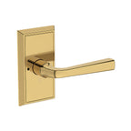 Baldwin Hardware Reserve Manija Kingvale — Latón pulido Lifetime (PVD) — Chamfered 5 — Privacidad