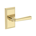 Baldwin Hardware Reserve Manija Kingvale — Latón sin laca — Chamfered 5 — Paso