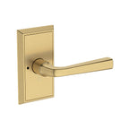 Baldwin Hardware Reserve Manija Kingvale — Latón satinado Lifetime — Chamfered 5 — Privacidad