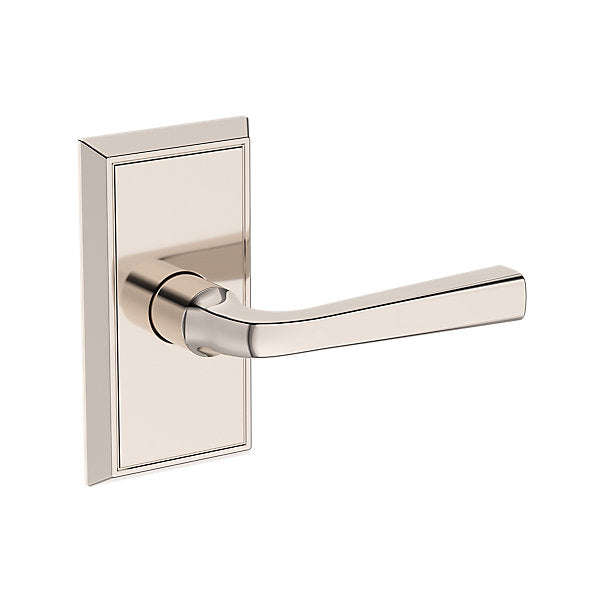 Baldwin Hardware Reserve Manija Kingvale — Níquel pulido Lifetime — Chamfered 5 — Paso