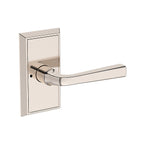 Baldwin Hardware Reserve Manija Kingvale — Níquel pulido Lifetime — Chamfered 5 — Privacidad