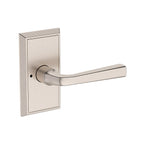 Baldwin Hardware Reserve Manija Kingvale — Níquel satinado — Chamfered 5 — Privacidad
