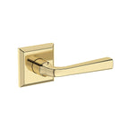 Baldwin Hardware Reserve Manija Kingvale — Latón sin laca — Traditional Square — Paso