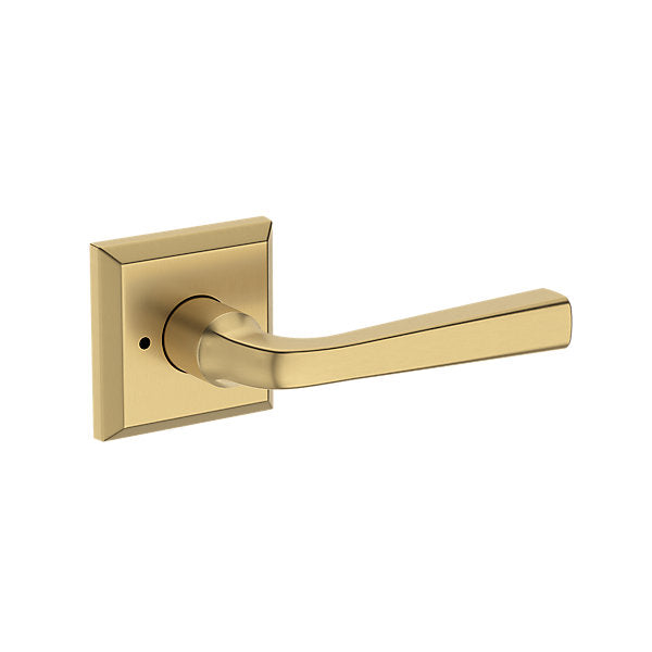 Baldwin Hardware Reserve Manija Kingvale — Latón satinado Lifetime — Traditional Square — Privacidad