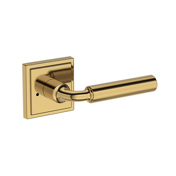 Baldwin Hardware Reserve Manija La Conner — Latón pulido Lifetime (PVD) — Stepped Square — Privacidad