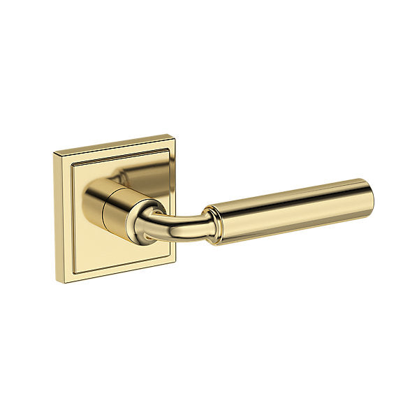 Baldwin Hardware Reserve Manija La Conner — Latón sin laca — Stepped Square — Paso
