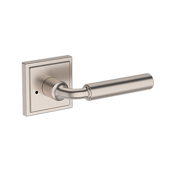 Baldwin Hardware Reserve Manija La Conner — Níquel satinado — Stepped Square — Privacidad