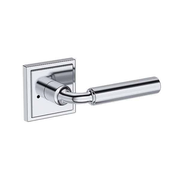 Baldwin Hardware Reserve Manija La Conner — Cromo pulido — Stepped Square — Privacidad