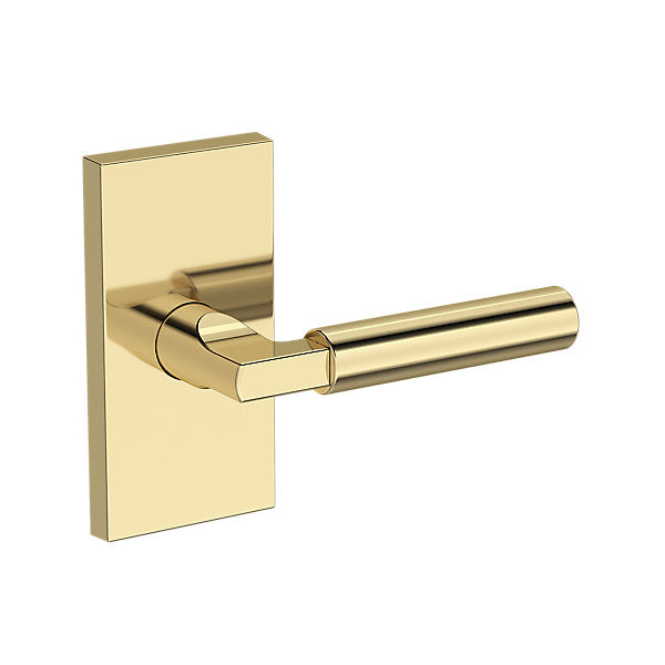 Baldwin Hardware Reserve Manija Lake Forest — Latón sin laca — Contemporary 5 — Paso