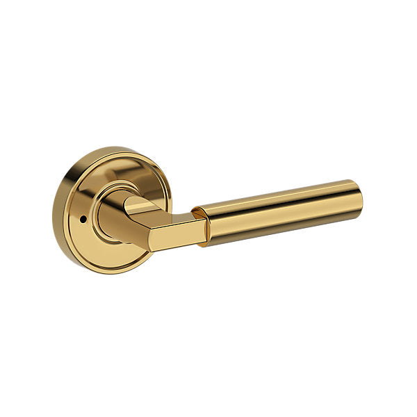 Baldwin Hardware Reserve Manija Lake Forest — Latón pulido Lifetime (PVD) — Recessed Round — Privacidad