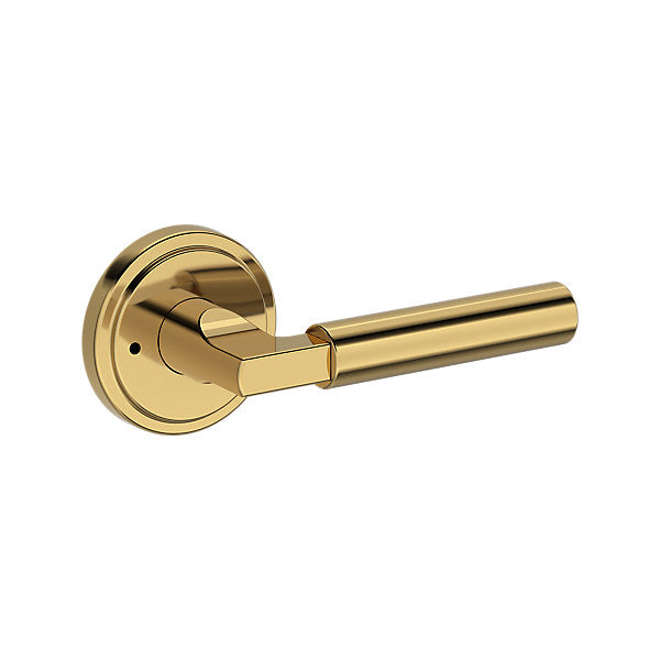Baldwin Hardware Reserve Manija Lake Forest — Latón pulido Lifetime (PVD) — Stepped Round — Privacidad